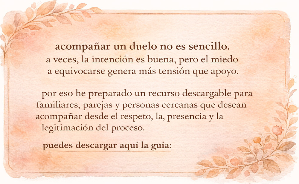 Descarga la guía de acompañamiento en el duelo
